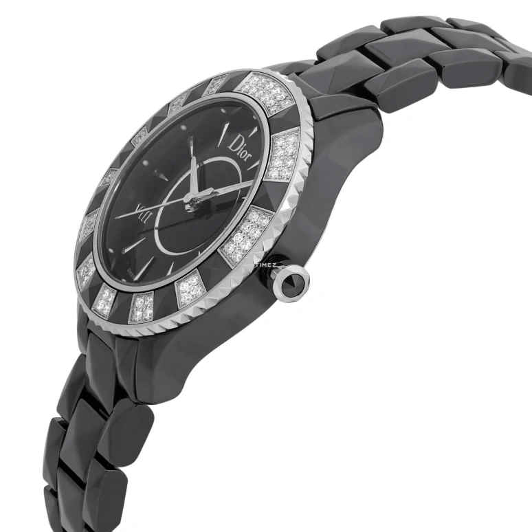 Dior,Other 33mm,33mm,Stainless Steel,Black,Quartz,Sapphire,Crystal Glass,Round,CD1231E1C001