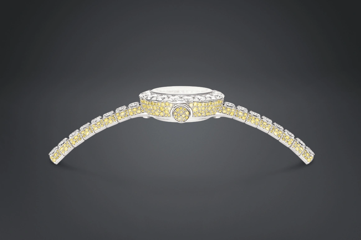 Dior,High Timepieces 21mm,21mm,White Gold,Yellow,Quartz,Sapphire,Round,CD040165M001 0000