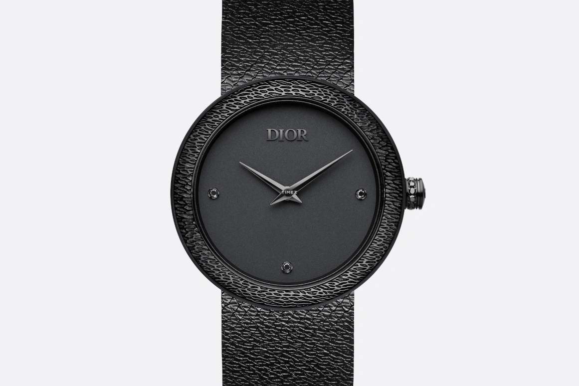 Dior,La D de Dior 34mm,34mm,Stainless Steel,Black,Quartz,Sapphire,Crystal Glass,Round,CD04311X1208