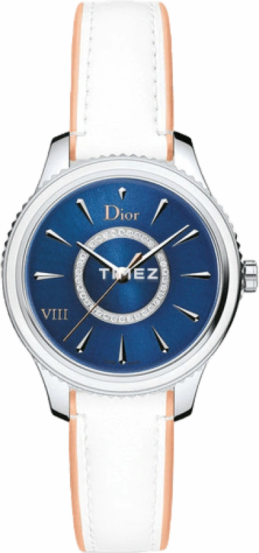 Dior,Other 32mm,32mm,Stainless Steel,Blue,Quartz,Sapphire,Crystal Glass,Round,CD152110A001 0000