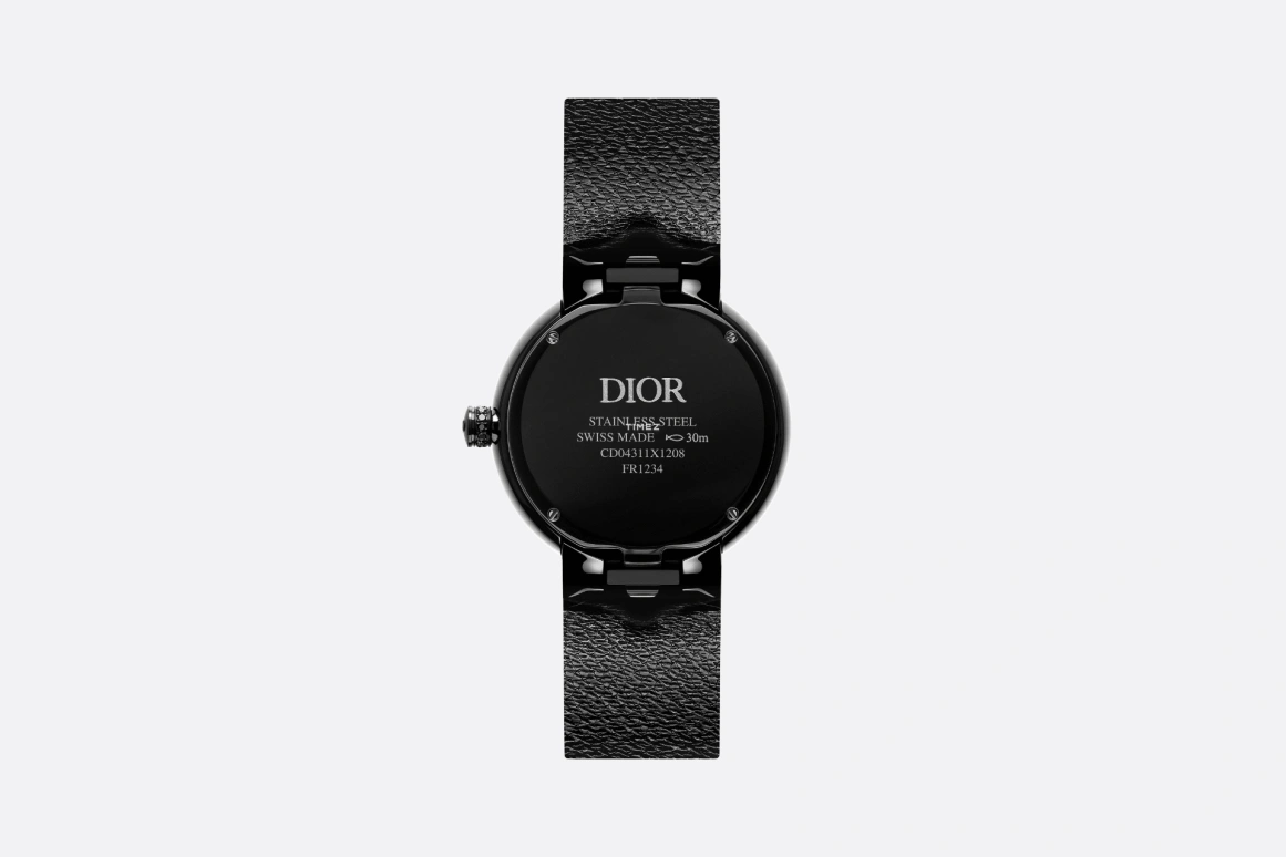 Dior,La D de Dior 34mm,34mm,Stainless Steel,Black,Quartz,Sapphire,Crystal Glass,Round,CD04311X1208