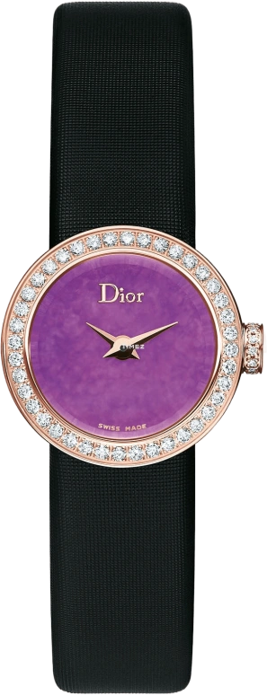 Dior,La mini D de Dior 19mm,19mm,Rose Gold,Purple,Quartz,Sapphire,Crystal Glass,Round,CD040172A003 0000