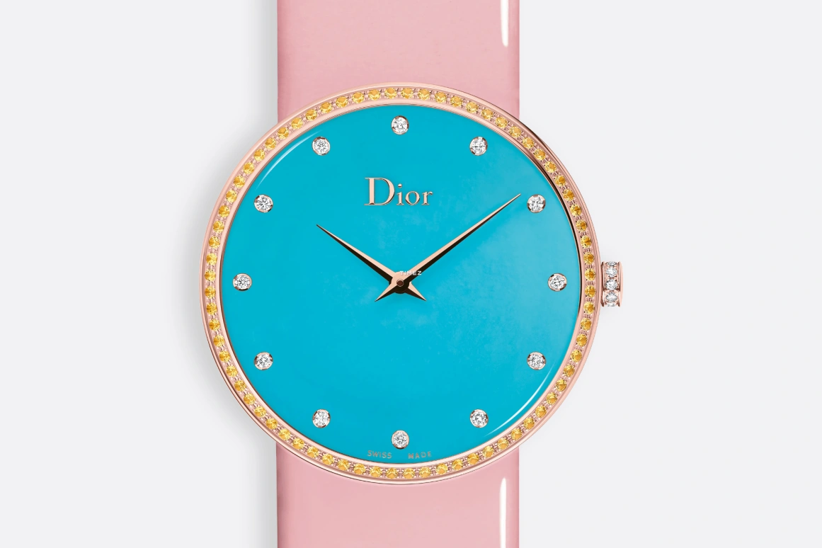 Dior,La D de Dior 38mm,38mm,Rose Gold,Sapphire,Blue,Quartz,Sapphire,Round,CD043172A001 0000