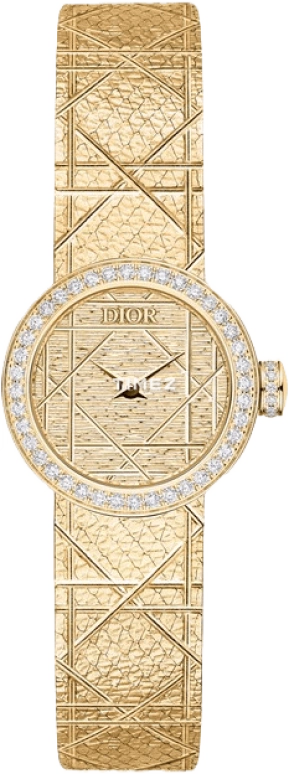 Dior,La D de Dior 19mm,19mm,Yellow Gold,Gold,Quartz,Sapphire,Crystal Glass,Round,CD04015X1250