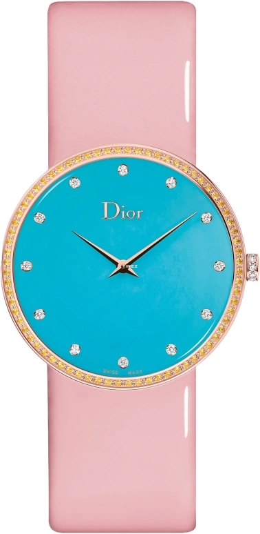 Dior,La D de Dior 38mm,38mm,Rose Gold,Sapphire,Blue,Quartz,Sapphire,Round,CD043172A001 0000