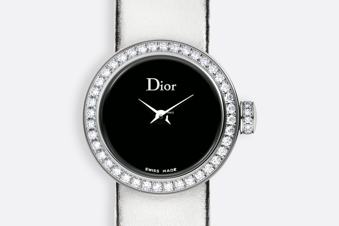 Dior,La mini D de Dior 19mm,19mm,Stainless Steel,Black,Quartz,Sapphire,Crystal Glass,Round,CD040110A014 0000