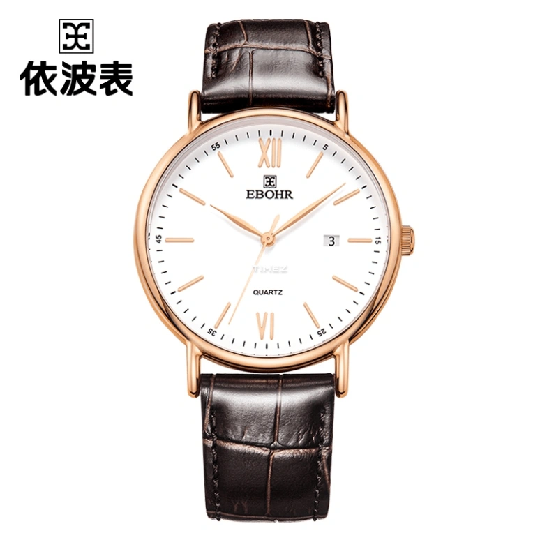 依波,大师 40毫米,40毫米,不锈钢,白色,石英,日历,矿石,玻璃,51360139