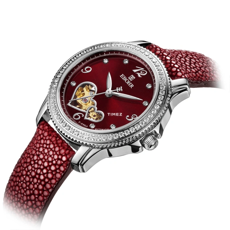 Ebohr,Kana 34mm,34mm,Stainless Steel,Red,Automatic,Sapphire,Crystal Glass,Round,07188640