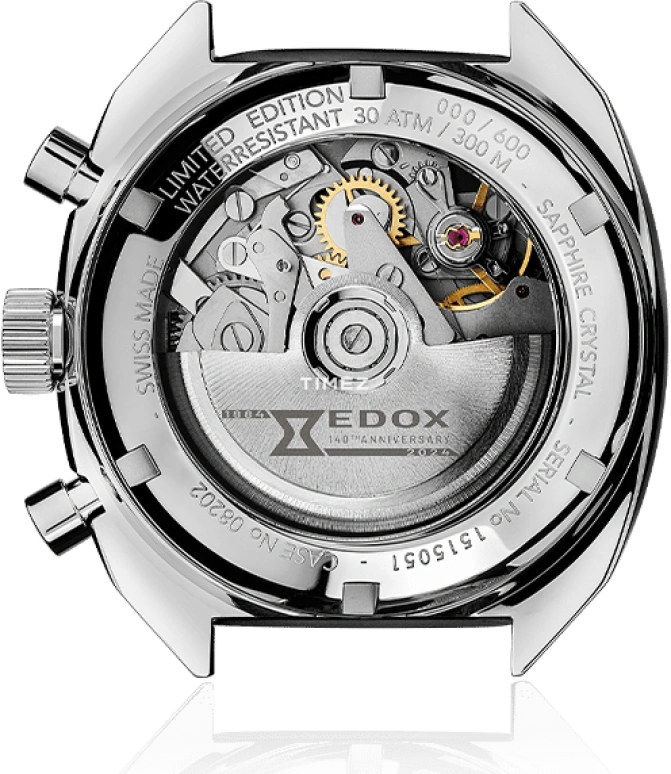 EDOX,Sportsman 41mm,41mm,Stainless Steel,Grey,Automatic,Chronograph,62hours,08202,08202-3G-GIN