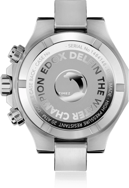 依度,Delfin The Original 43毫米,43毫米,不锈钢,蓝色,石英,计时,日历,10113,10113-3CAB-BUIN