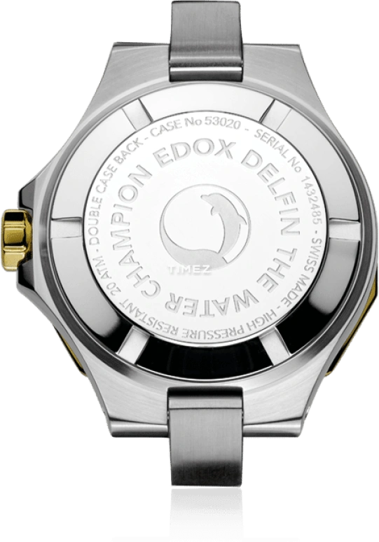 依度,Delfin The Original 38毫米,38毫米,不锈钢,银色,石英,日历,蓝宝石,53020,53020-357JM-NADD