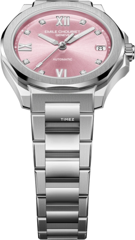 Emile Chouriet,CHALLENGER 33mm,33mm,Stainless Steel,Pink,Automatic,Day,Sapphire,Crystal Glass,01,01.1171.l.6.6.P6.6