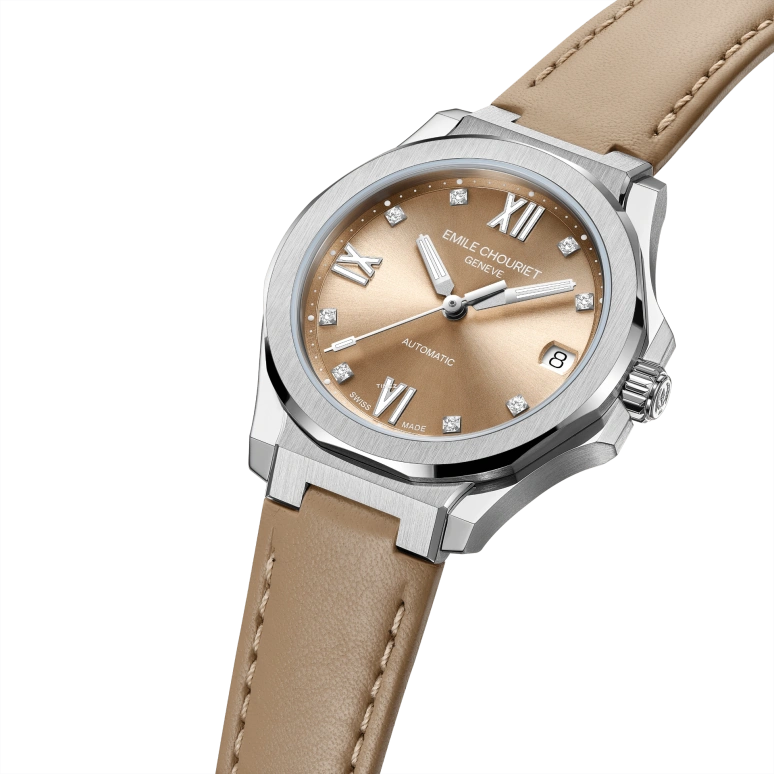 艾米龙,挑战者 33毫米,33毫米,精钢,棕色,自动上弦,日历,40小时,01,01.1172.L.6.6.36.2