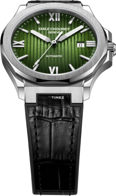 Emile Chouriet,CHALLENGER 41mm,41mm,Stainless Steel,Green,Automatic,Day,Sapphire,Crystal Glass,08,08.1172.G.6.6.E8.8