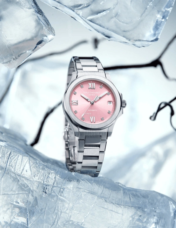 Emile Chouriet,CHALLENGER 33mm,33mm,Stainless Steel,Pink,Automatic,Day,Sapphire,Crystal Glass,01,01.1171.l.6.6.P6.6