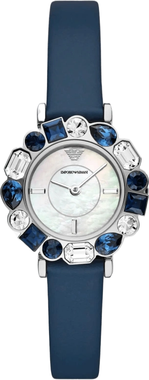 EMPORIO ARMANI,woman 31mm,31mm,Stainless Steel,White,Quartz,Hardlex,Crystal Glass,Round,AR11595 NLP NLC