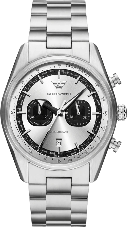 EMPORIO ARMANI,man 42mm,42mm,Stainless Steel,Silver,Quartz,Chronograph,Day,AR11636 NLP1 NLC