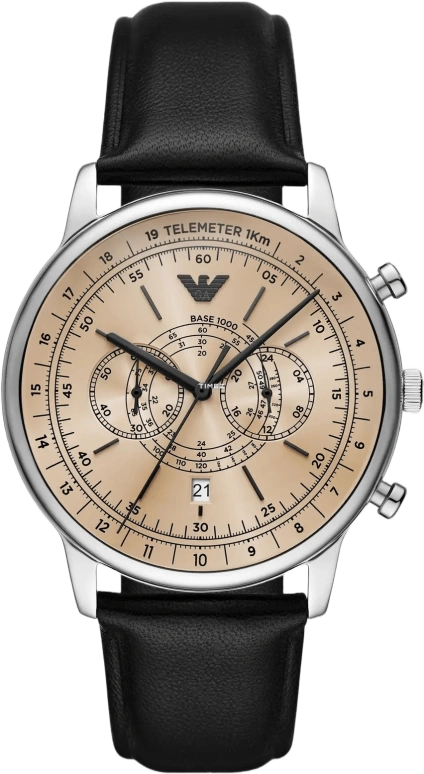 EMPORIO ARMANI,man 42mm,42mm,Stainless Steel,Beige,Quartz,Chronograph,Day,AR11634 NLP NLC