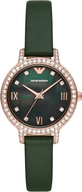 EMPORIO ARMANI,woman 36mm,36mm,Stainless Steel,Dark Green,Quartz,Round,Rose Gold,AR11577 NLP NLC