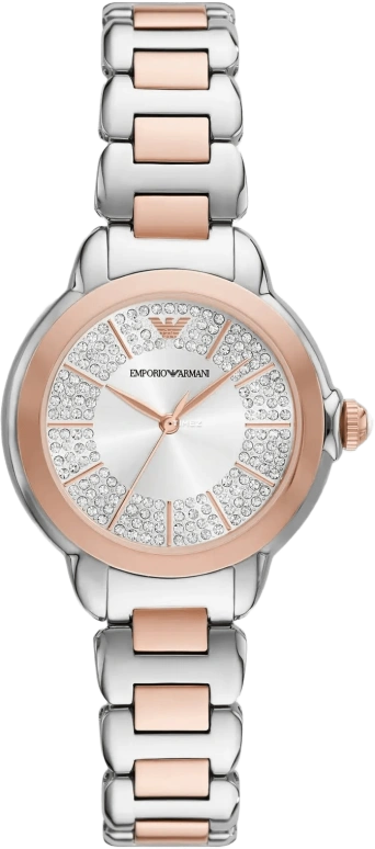 EMPORIO ARMANI,woman ,Stainless Steel,Silver,Quartz,Hardlex,Crystal Glass,Round,AR11643 NLP NLC