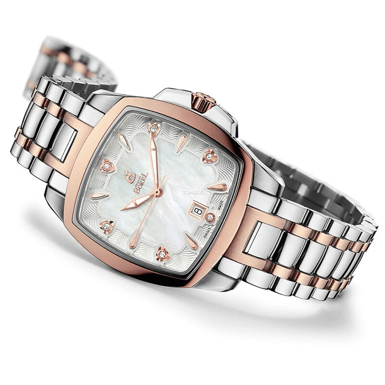 Ernest Borel,Romance 30.50mm,30.50mm,Stainless Steel,Silver White,Automatic,Day,Sapphire,Crystal Glass,LBR1856SQ,LBR1856SQ-2099