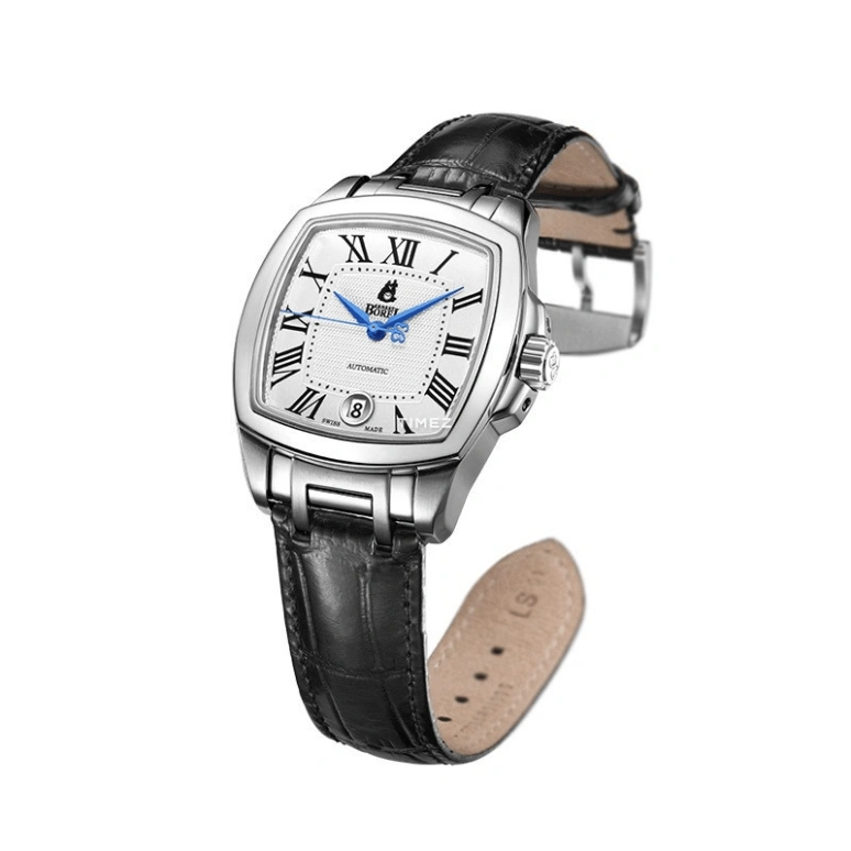 Ernest Borel,Romance 29mm,29mm,Stainless Steel,Silver,Automatic,Day,Sapphire,Crystal Glass,LS1856S,LS1856S-E251BK