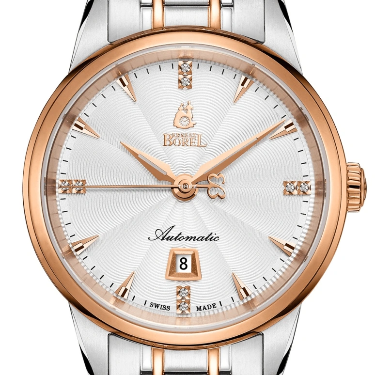 Ernest Borel,Jules 29mm,29mm,Stainless Steel,Silver White,Automatic,Day,38hours,LBR9160,LBR9160-221