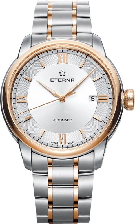 Eterna,Contemporary 41mm,41mm,Stainless Steel,Silver,Automatic,Date,38hours,2970,2970.53.17.1703