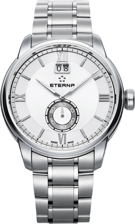 Eterna,Contemporary 41mm,41mm,Stainless Steel,Silver,Quartz,Big Date,Hollow Out,2971,2971.41.66.1704