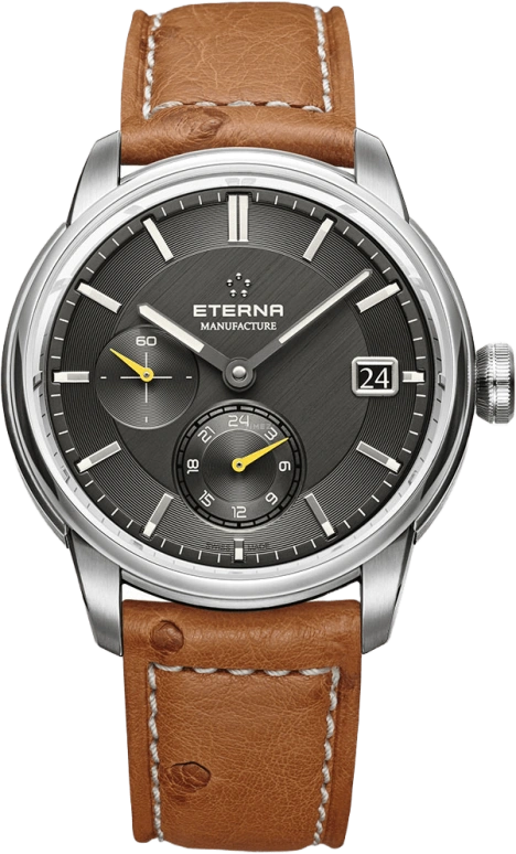 Eterna,Contemporary 42mm,42mm,Stainless Steel,Grey,Automatic,Date,65hours,7661,7661.41.56.1352