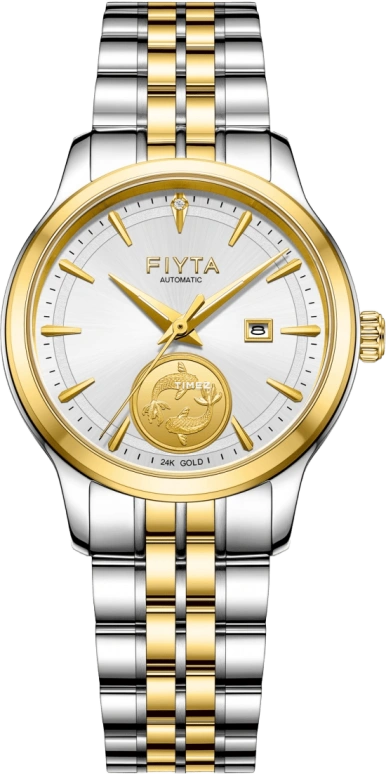 FIYTA,Tempting 32mm,32mm,Stainless Steel,Silver,Automatic,Day,Sapphire,LA520007,LA520007.TWT