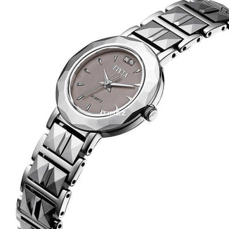 FIYTA,Classic 22.50mm,22.50mm,Stainless Steel,Tungsten,Grey,Quartz,Sapphire,Glass,Round,L882,L882.WHW