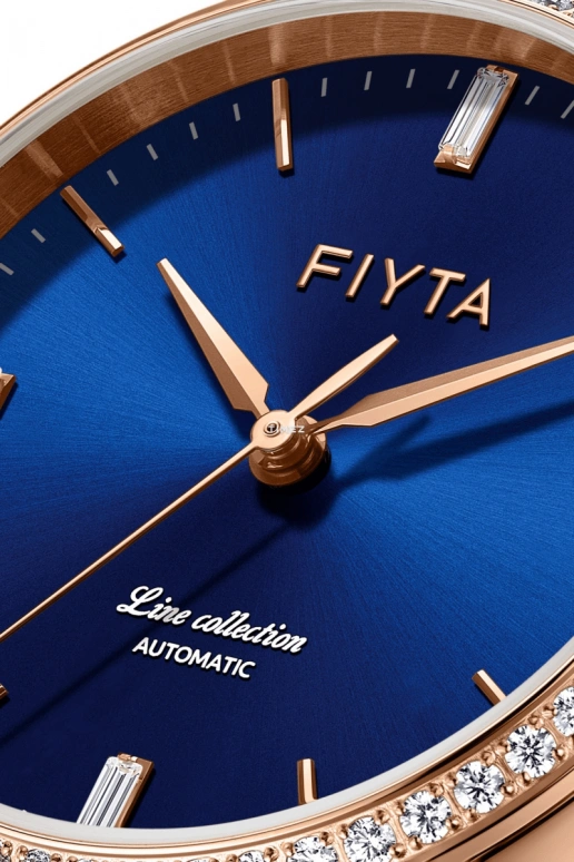 FIYTA,Line 34mm,34mm,Stainless Steel,Blue,Automatic,Sapphire,Crystal Glass,Round,LA801008,LA801008.PLPD