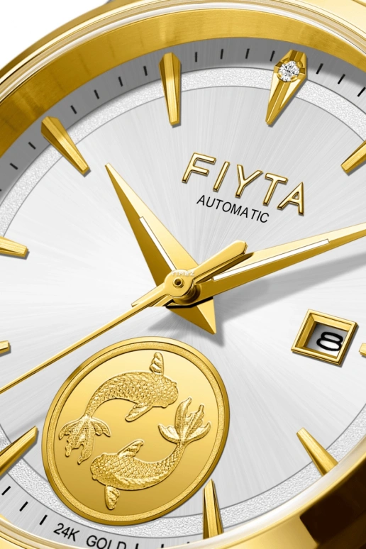 FIYTA,Tempting 32mm,32mm,Stainless Steel,Silver,Automatic,Day,Sapphire,LA520007,LA520007.TWT