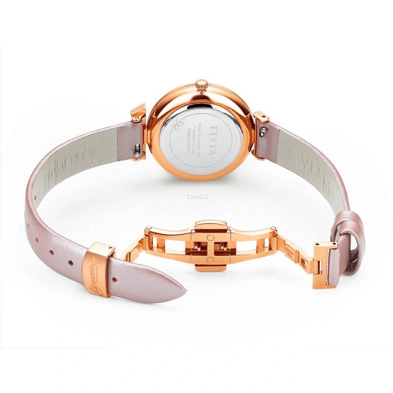 FIYTA,Allure 32mm,32mm,Stainless Steel,Rose Gold,White,Quartz,Sapphire,Round,L851001,L851001.PWSD