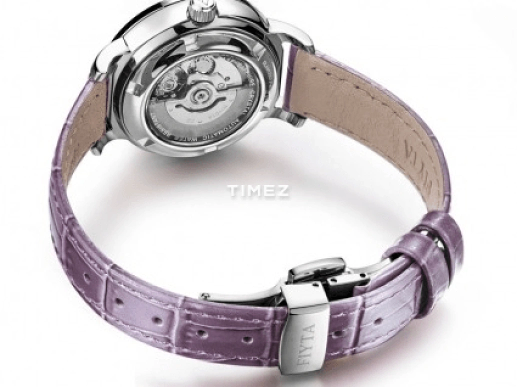 FIYTA,Floriography 30.10mm,30.10mm,Stainless Steel,White,Automatic,Day,Sapphire,DLA802007,DLA802007.WWZD