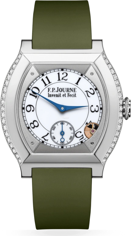 FPJourne,ÉLÉGANTE 40x35毫米,40x35毫米,鈦,白色,石英,藍寶石,水晶玻璃,酒桶形,1210 EL TIT CTC Blanc 1 FB