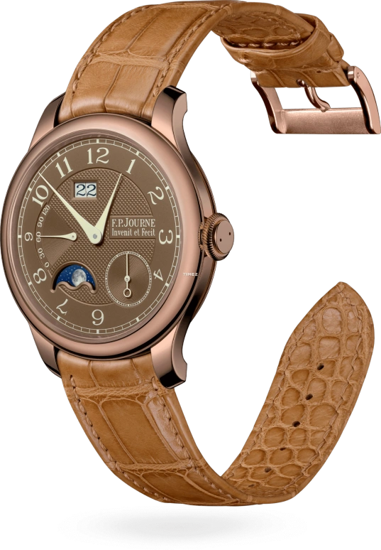 F.P.Journe,CLASSIQUE 40毫米,40毫米,玫瑰金,棕色,自动上弦,月相,动力储存指示,大日历,1300,1300.3 AL2 Havana OR CUIR F