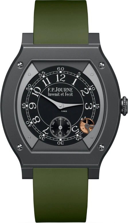 F.P.Journe,ÉLÉGANTE 48x40毫米,48x40毫米,钛,黑色,石英,蓝宝石,水晶玻璃,酒桶形,1210 ELH Titalyt Cadran Noir CTC Blanc FB 2023