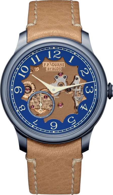 F.P.Journe,LIMITED 39毫米,39毫米,钽金,棕色,蓝色,手动上弦,蓝宝石,水晶玻璃,圆形,1304 Retro Limite Byblos G