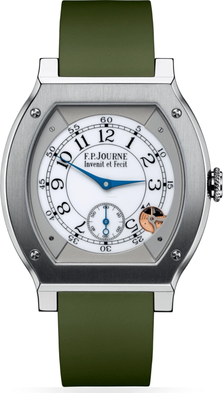 F.P.Journe,ÉLÉGANTE 48x40毫米,48x40毫米,钛,白色,石英,蓝宝石,水晶玻璃,酒桶形,1210 EL TIT CTC Blanc FB Collection