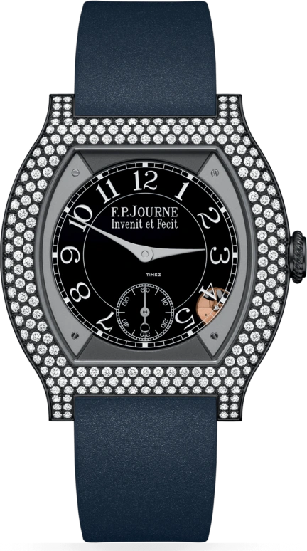 FP Journe,ELEGANTE 40x35mm,40x35mm,Titanium,Black,Quartz,Sapphire,Crystal Glass,Tonneau,1210 EL Titalyt CTC Blanc 12 Rangs FB