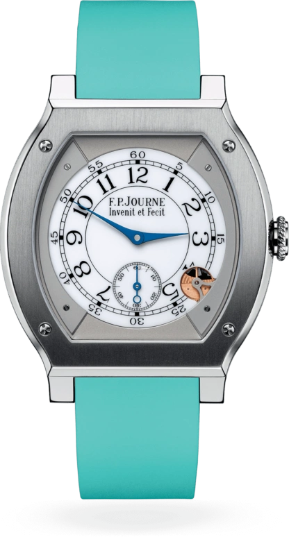 F.P.Journe,ÉLÉGANTE 48x40毫米,48x40毫米,钛,白色,石英,蓝宝石,水晶玻璃,酒桶形,1210 EL TIT CTC Blanc FB Collection