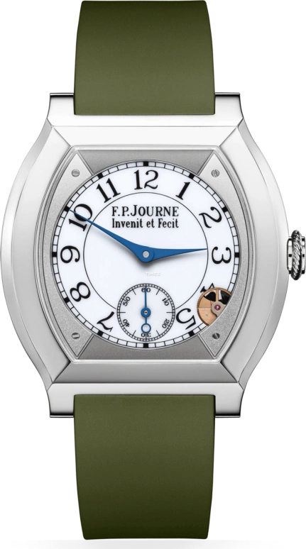 F.P.Journe,ÉLÉGANTE 40x35毫米,40x35毫米,钛,白色,石英,蓝宝石,水晶玻璃,酒桶形,里斯·詹姆斯,1210 EL TIT CTC Blanc FB