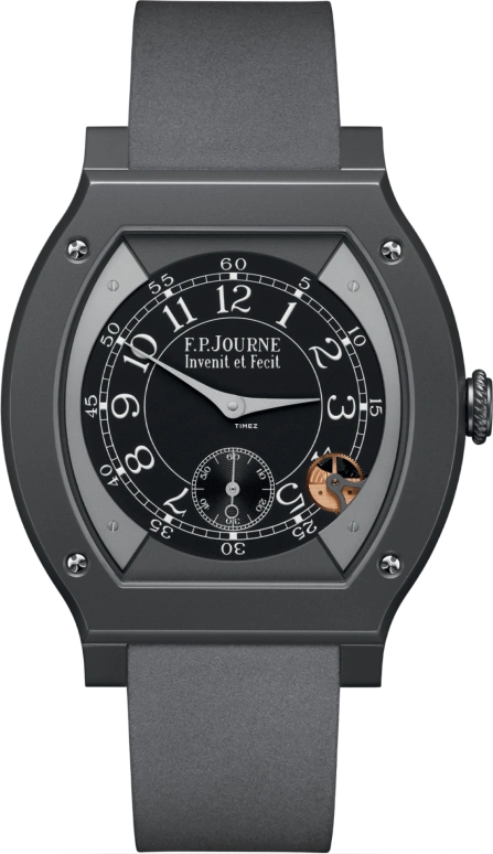 F.P.Journe,ÉLÉGANTE 48x40毫米,48x40毫米,钛,黑色,石英,蓝宝石,水晶玻璃,酒桶形,1210 ELH Titalyt Cadran Noir CTC Blanc FB 2023