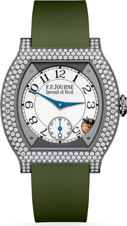 F.P.Journe,ÉLÉGANTE 40x35毫米,40x35毫米,钛,白色,石英,蓝宝石,水晶玻璃,酒桶形,1210 EL TIT CTC Blanc 12 Rangs FB