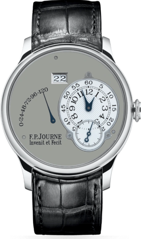 FP Journe,BRASS 38mm,38mm,Platinum,Grey,Silver,Automatic,Power Reserve Indicator,Big Date,1300 R PT Gris Principale