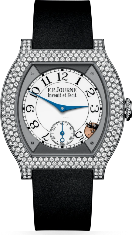 F.P.Journe,ÉLÉGANTE 40x35毫米,40x35毫米,钛,白色,石英,蓝宝石,水晶玻璃,酒桶形,1210 EL TIT CTC Blanc 12 Rangs FB