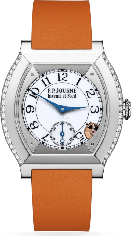 FPJourne,ÉLÉGANTE 40x35毫米,40x35毫米,鈦,白色,石英,藍寶石,水晶玻璃,酒桶形,1210 EL TIT CTC Blanc 1 FB