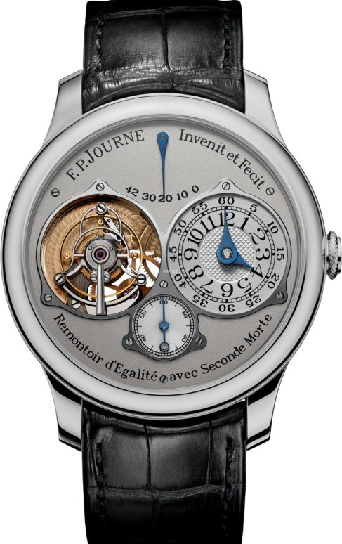 F.P.Journe,Souveraine 40毫米,40毫米,铂金,灰色,手动上弦,动力储存指示,陀飞轮,1403 Tourbillon Cuir G 0